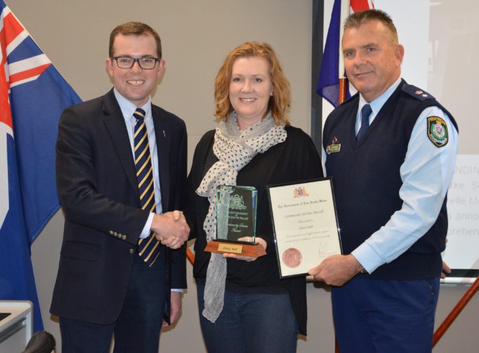 NSW COMMUNITY SERVICE AWARD FOR ARMIDALE POLICE OFFICER CHERYL HALL